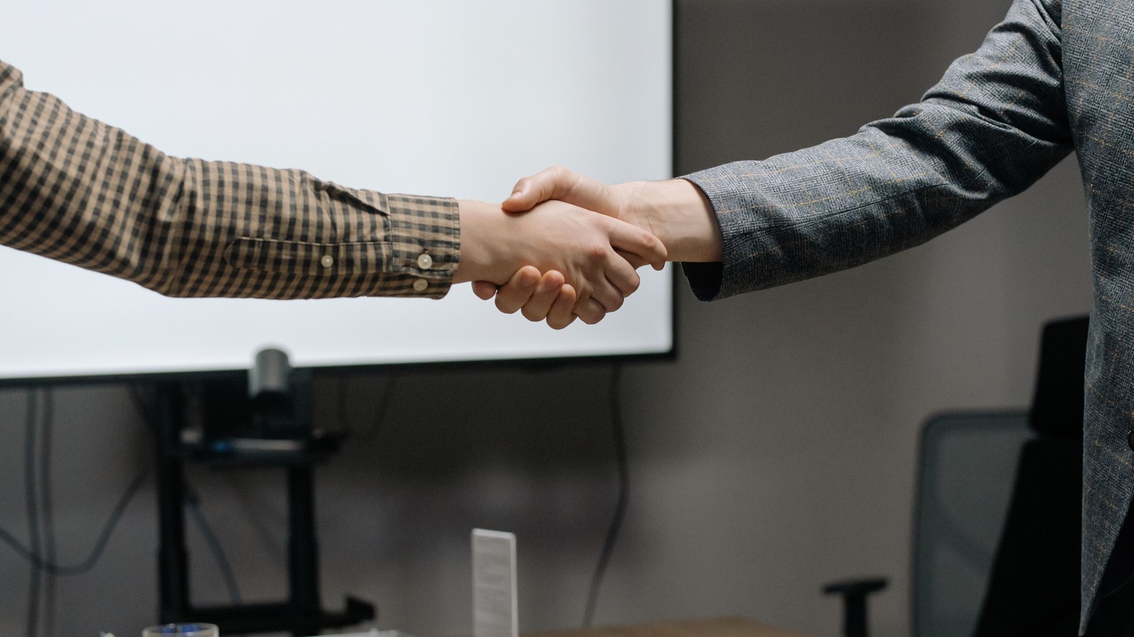 Business representatives concluding a deal