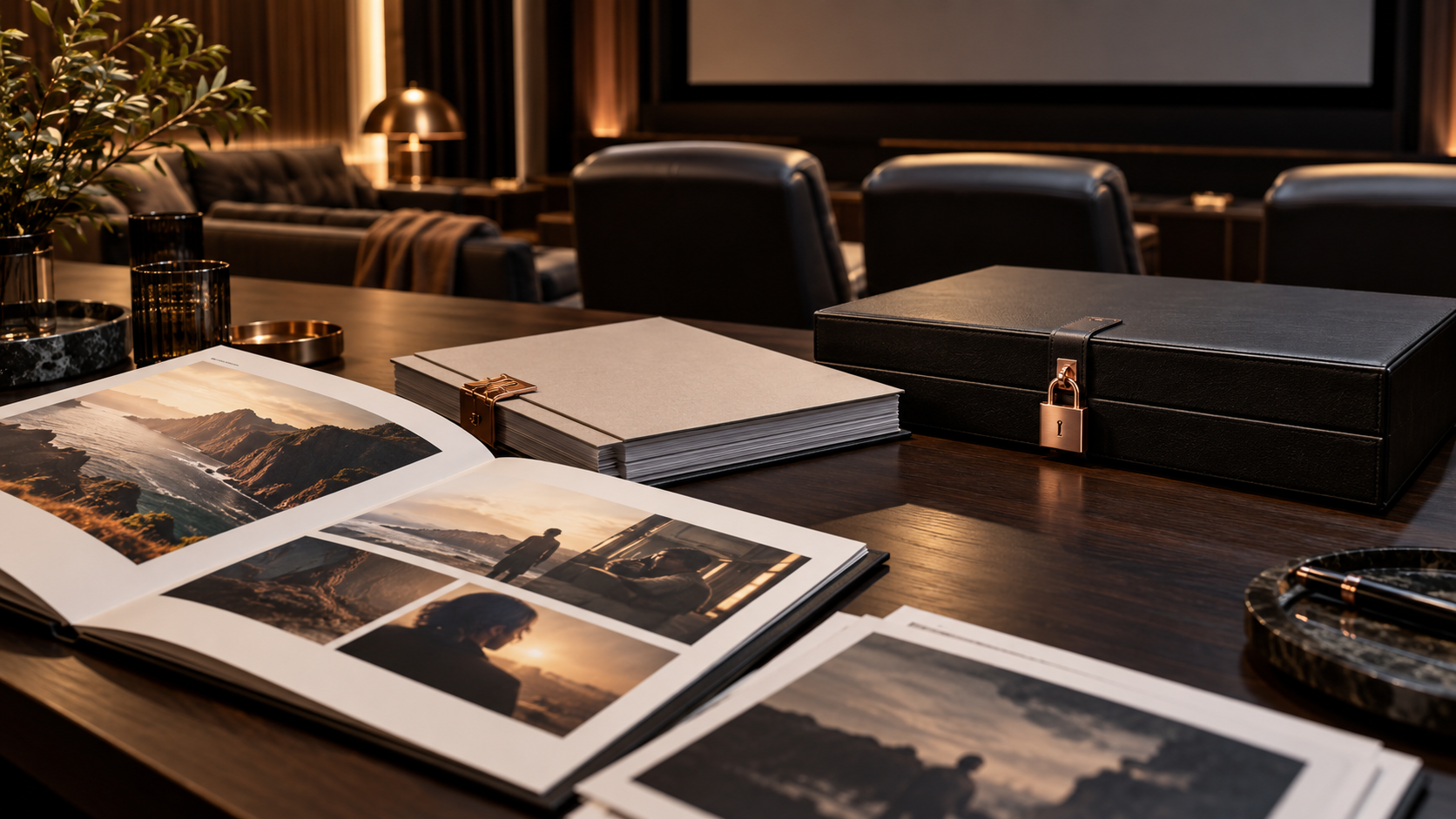 Pitch materials and financial documents leading to a protected full screenplay package