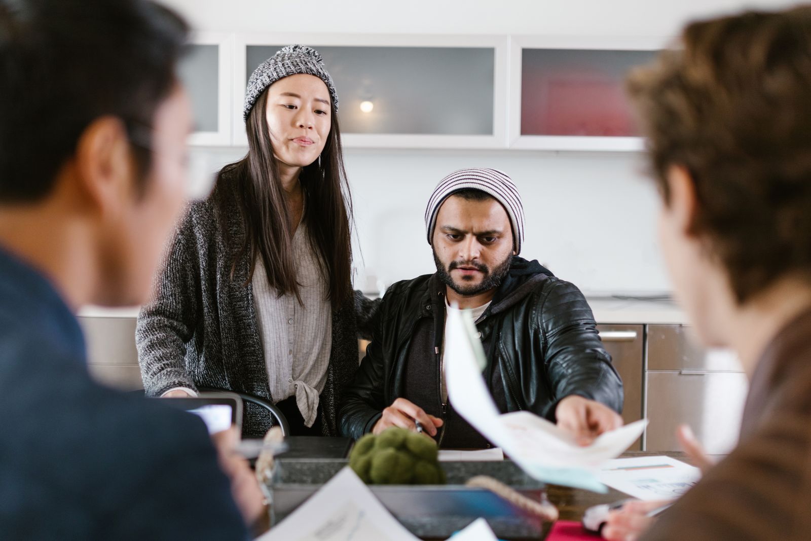 Founders reviewing investor feedback during an active fundraising process